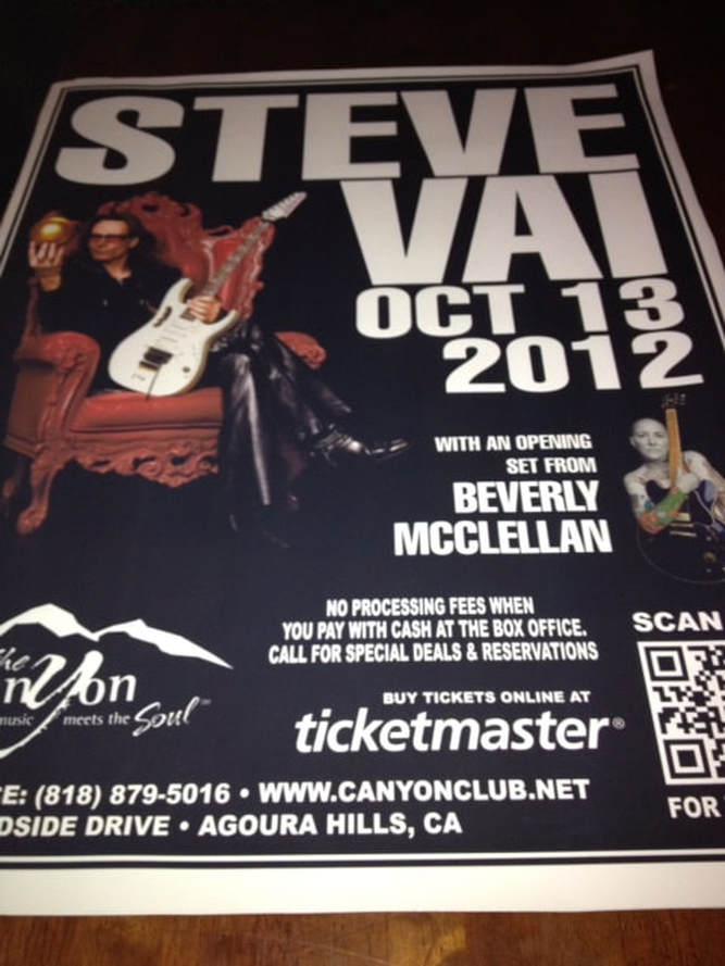 Steve Vai Tour with Beverly McClellan